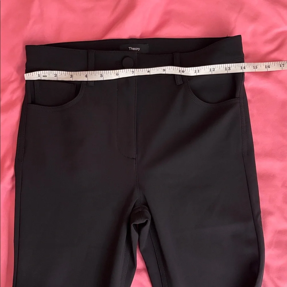 Theory Black Stretch Straight Leg Pants sz2